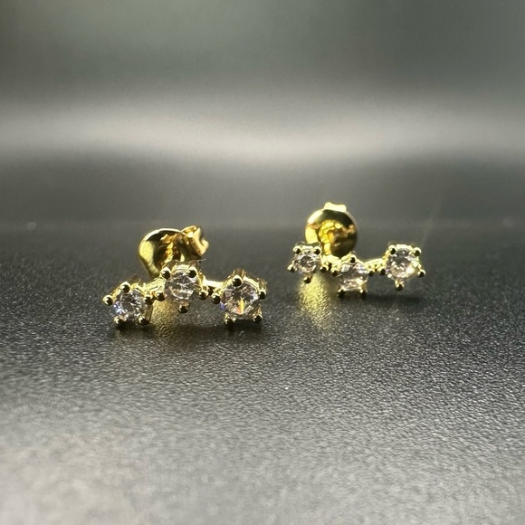 925 Sterling Silver Hypoallergenic 14K gold plated star - Picture 8 of 12